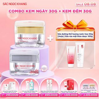 COMBO Kem Dưỡng Trắng Da - Mờ Nám Sạm Ngày & Đêm [Hộp 30g] KÈM QUÀ TẶNG