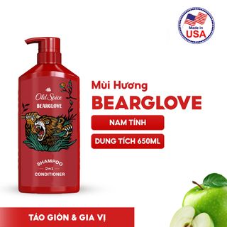 Dầu gội xả OLD SPICE 2IN1 Bearglove | Nuôi dưỡng tóc chắc khoẻ, Hương nước hoa