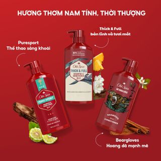 Dầu gội xả OLD SPICE 2IN1 Bearglove | Nuôi dưỡng tóc chắc khoẻ, Hương nước hoa