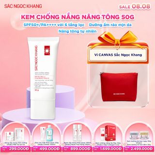 Kem Chống Nắng Nâng Tone Sắc Ngọc Khang [Tuýp 50g] KÈM QUÀ TẶNG