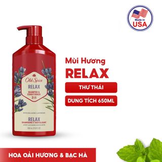 Dầu gội xả OLD SPICE 2IN1 Relax | Nuôi dưỡng tóc chắc khoẻ, Hương nước hoa