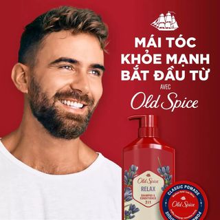 Dầu gội xả OLD SPICE 2IN1 Relax | Nuôi dưỡng tóc chắc khoẻ, Hương nước hoa