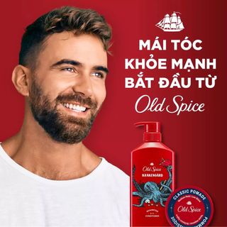 Dầu gội xả OLD SPICE 2IN1 KRAKENGARD | Nuôi dưỡng tóc chắc khoẻ, Hương nước hoa