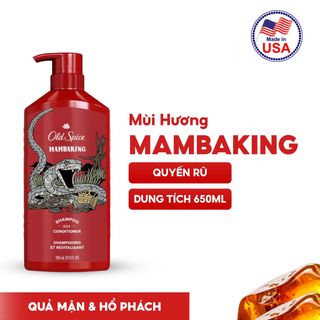 Dầu gội xả OLD SPICE 2IN1 Mamba King | Nuôi dưỡng tóc chắc khoẻ, Hương nước hoa