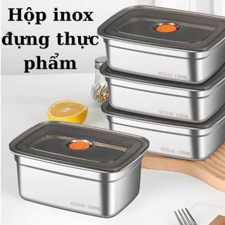 HỘP INOX ĐỰNG THỰC PHẨM CÓ NẮP ĐẬY 1200ml (T200)