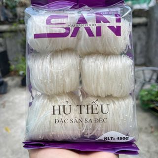 Hủ tiếu khô Sa Đéc Kim San Food 6 vắt tròn 420-450gr