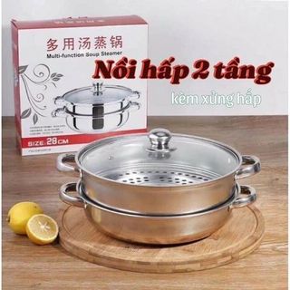Nồi Hấp 2 Tầng Inox - Nồi Xửng 28cm ( THÙNG30C)