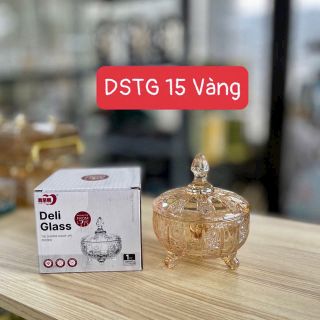 Hũ Mứt Thuỷ Tinh Vàng DSTG15A ( Thùng 24C )