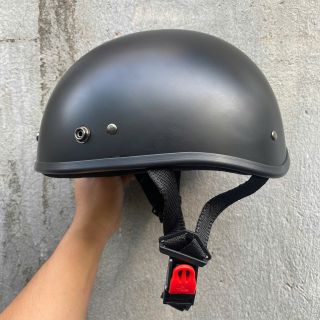 DAN GROUP Mũ Bảo Hiểm Thời Trang - An Toàn - Giá Rẻ [Matte Black] Super Cool Half-Head Helmet, 1/2 Head Helmet