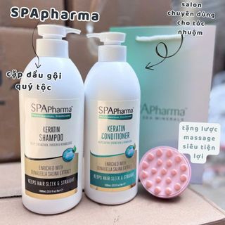 Dầu gội xả Spapharma Pháp 1000ml phục hồi tóc hư tổn, mềm mượt