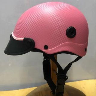 Bảo Di Shop [Top Value] Nón Mũ Bảo Hiểm Cao Cấp 1/2 Nửa Đầu Họa Tiết Ca Rô, Nhiều Màu Sắc, Freesize 54-58cm