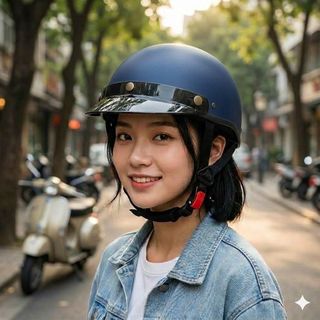 DAN GROUP Mũ Bảo Hiểm Thời Trang - An Toàn - Giá Rẻ Mũ bảo hiểm nửa đầu kèm lưỡi trai kiểu dáng đơn giản hàng chính hãng bảo hành 12 tháng