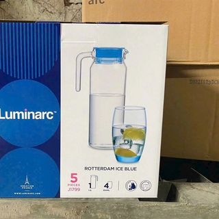 Bộ Bình 6 Cốc Thủy Tinh Luminac  ( THÙNG 6B )