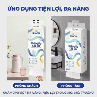 [GIÁ NHÀ MÁY] Thùng 10 gói giấy vệ sinh treo tường SHINCHI 1280 tờ 4 lớp cao cấp