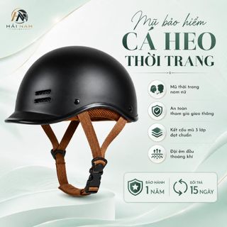 Mũ Bảo Hiểm Kiểu Dáng Cá Heo – Thiết kế cá tính, trẻ trung năng động, Freesize 52-58cm phù hợp cho cả nam và nữ