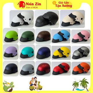 Bảo Di Shop Nón Bảo Hiểm Trơn có nút thông gió full 18 màu thoáng mát - Giá rẻ(ảnh thật)