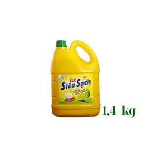 Nước Rửa Chén Lix Siêu Sạch Hương Chanh can 1,4 kg Thùng 9 can