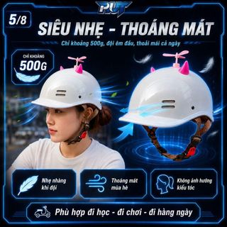 Nón Bảo Hiểm Cá Heo Nửa Đầu 1/2 Chính Hãng Cao Cấp Phong Cách Thời Trang Đi Phố Phù Hợp Cho Nam Nữ