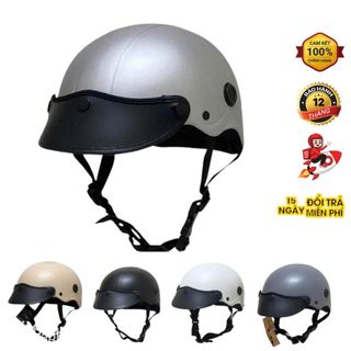 Bảo Di Shop Nón Bảo Hiểm Nửa Đầu Sơn Nhám Nhãn Hiệu S, Mũ Bảo Hiểm 1/2 Trơn C4M Helmets Có Lỗ Thông Gió Mỏ Mềm Tháo Rời