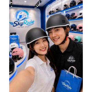 Mũ Nón Bảo Hiểm Phom Cá Heo Basic Đạt Chuẩn BẢODI Helmet Màu Đen Nhám - Viền Trắng
