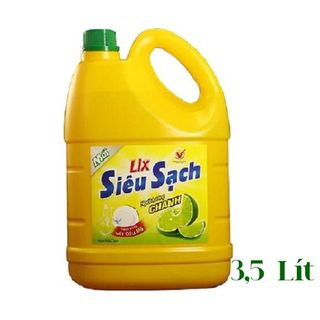 Nước Rửa Chén Lix Siêu Sạch Hương Chanh can 3,5 Lít Thùng 4 can