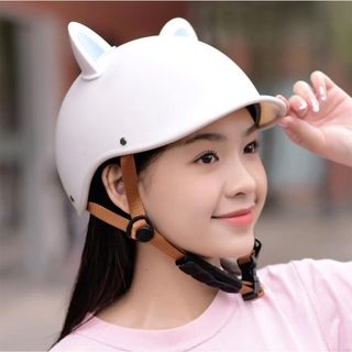 Mũ Bảo Hiểm Nữa Đầu Kiểu Dáng Cá Heo Kiểu Nhật Đạt Chuẩn FreeSize Cho Vòng Đầu 52 đên 58cm