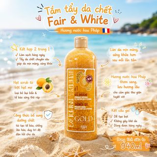 Sữa tắm tẩy tế bào chết cơ thể hương nước hoa Pháp Fair & White
