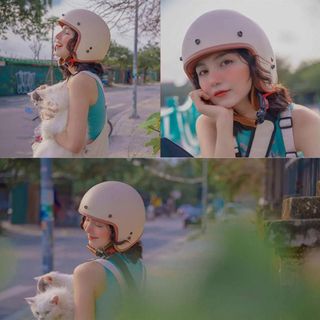 Mũ Bảo Hiểm Thời Trang - An Toàn - Giá Rẻ DANGROUP Mũ bảo hiểm 3/4 đầu Helmets thời trang, an toàn kèm kính Phi Công, UV, nhiều màu cá tính, Freesize (55-58cm)