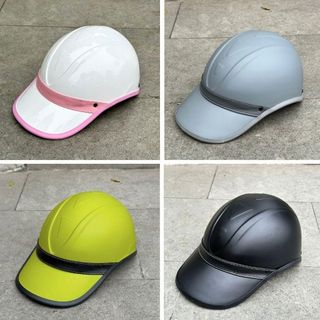 Mũ Bảo Hiểm Thời Trang - An Toàn - Giá Rẻ DANGROUP Mũ bảo hiểm Lưỡi Trai Đai Da cho nam nữ,nón bảo hiểm thời trang nửa đầu có khoét sau buộc tóc cho nữ
