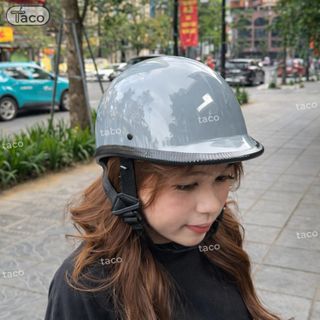 Mũ Bảo Hiểm Thời Trang - An Toàn - Giá Rẻ DANGROUP Nón Bảo Hiểm Lưỡi Trai Nửa Đầu Đua Ngựa Màu Xám Hot Trend Thời Trang Đi Trong Phố - Bảo Hành 12 Tháng