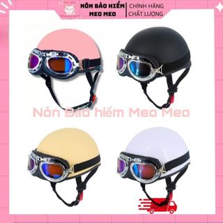 Mũ Bảo Hiểm Thời Trang - An Toàn - Giá Rẻ DANGROUP Mũ Bảo Hiểm Nữa Đầu  Kính Phi Công Chất Liệu Nhựa ABS,Mũ bảo Hiểm Tai Thỏ Cứng Cáp Gọn Nhẹ Có Nhiều Màu Lựa Chọn CUTE