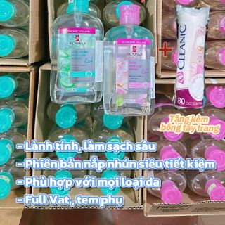 Nước tẩy trang làm sạch sâu lành tính Nga Ya Samaya 600ml nắp nhún
