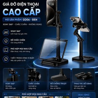 [SỈ TOÀN QUỐC] Giá Đỡ Điện Thoại GD06, kẹp điện thoại Livestream, giá sỉ từ 1 cái