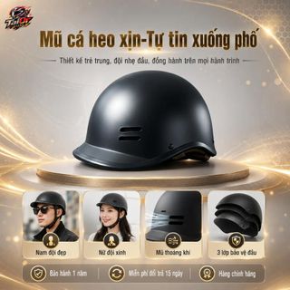 Mũ Bảo Hiểm Cá Heo - Thanh lý (Lỗi xước sơn do vận chuyển)