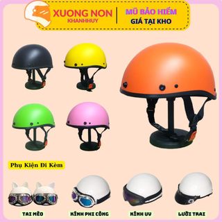 Mũ Bảo Hiểm Thời Trang - An Toàn - Giá Rẻ DANGROUP Mũ Bảo Hiểm Hali Cao Cấp (Nhiều Màu)