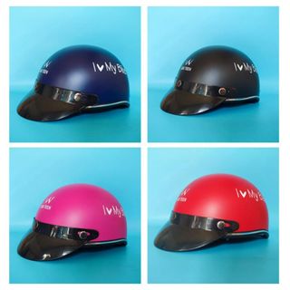 Mũ Bảo Hiểm Thời Trang - An Toàn - Giá Rẻ DANGROUP Mũ Bảo Hiểm Nửa Đầu In Hình I Love My Bike - Nón Bảo Hiểm Kiểu Thái Chất Lượng Dành Cho Cả Nam Và Nữ