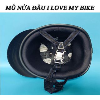Mũ Bảo Hiểm Thời Trang - An Toàn - Giá Rẻ DANGROUP Mũ Bảo Hiểm Nửa Đầu In Hình I Love My Bike - Nón Bảo Hiểm Kiểu Thái Chất Lượng Dành Cho Cả Nam Và Nữ