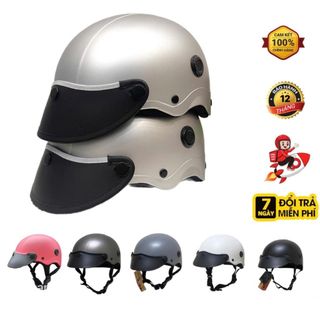Bảo Di Shop Nón Bảo Nửa Đầu Sơn GRC Có Lỗ Thông Gió, Mỏ Mềm Dẻo Cao Cấp PL05 Helmets
