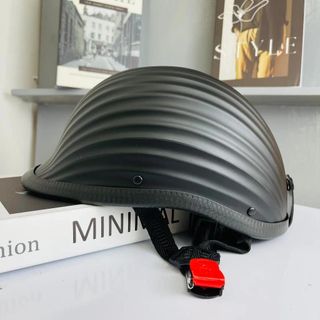 DAN GROUP Mũ Bảo Hiểm Thời Trang - An Toàn - Giá Rẻ (Hàng chuẩn đẹp) Mũ bảo hiểm nửa đầu vỏ sò - Nón bảo hiểm vỏ sò màu đen và màu xanh lính