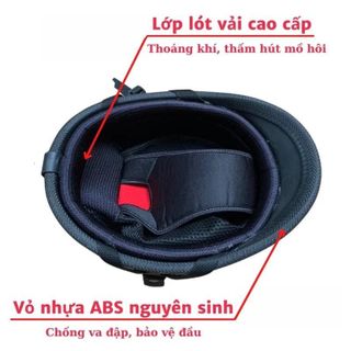 DAN GROUP Mũ Bảo Hiểm Thời Trang - An Toàn - Giá Rẻ (Hàng chuẩn đẹp) Mũ bảo hiểm nửa đầu vỏ sò - Nón bảo hiểm vỏ sò màu đen và màu xanh lính
