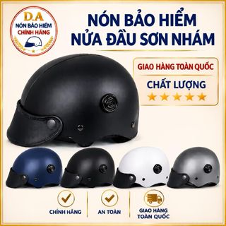 Bảo Di Shop Mũ Bảo Hiểm Nửa Đầu 1/2 Sơn Nhám Nón Bảo Hiểm Giá Rẻ Nhẹ Thoáng Có Lỗ Thông Gió Nam Nữ