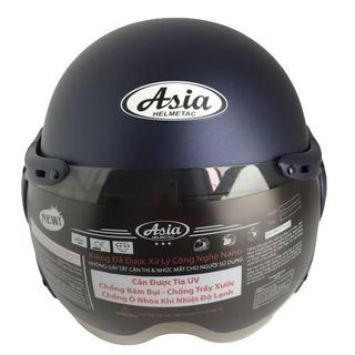 Mũ Bảo Hiểm Thời Trang - An Toàn - Giá Rẻ DANGROUP Mũ Bảo Hiểm Chính Hãng Size Đầu 57-59cm Xanh Nhám - Kính Màu Trà - Bảo hành 12 tháng
