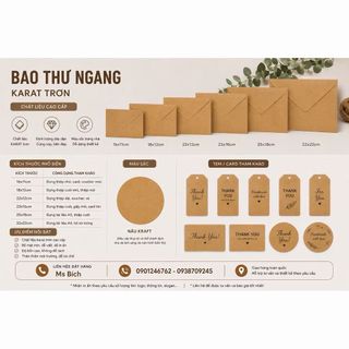 Bao thư kraft đủ size