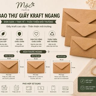 Bao thư kraft đủ size