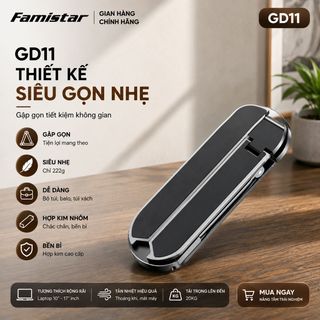 [GIÁ SỈ BẤT NGỜ] Giá Đỡ Laptop Macbook 15 inch FAMISTAR-GD11, Hợp Kim Nhôm Cao Cấp, phân phối toàn quốc, giá chạm đáy