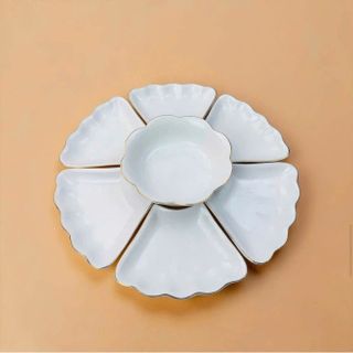 Bộ Bát Mặt Trời 7 Chi Tiết Họa Tiết Trơn (THÙNG 8B)
