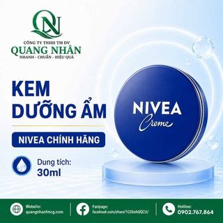 80101 - Kem Dưỡng Ẩm Da NIVEA Crème (30 ml) x 144 hủ/ thùng