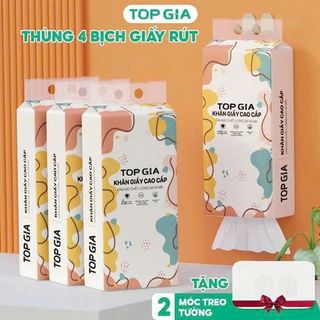 Khăn Giấy Rút Khô Đa Sắc Top Gia 1280 Tờ Full Vat