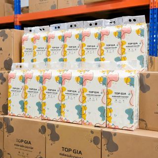 Khăn Giấy Rút Khô Đa Sắc Top Gia 1280 Tờ Full Vat