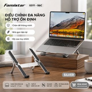 [GIÁ SỈ BẤT NGỜ] Giá Đỡ Laptop Macbook 15 inch FAMISTAR-GD11, Hợp Kim Nhôm Cao Cấp, phân phối toàn quốc, giá chạm đáy